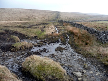 Erosion on Pennine Way above Birkwith