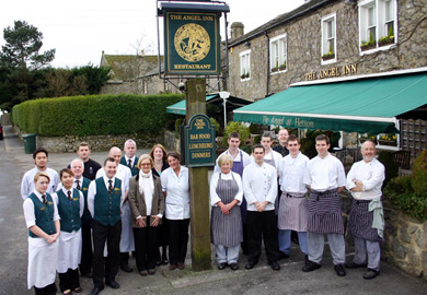 The team at the Angel Inn, Hetton