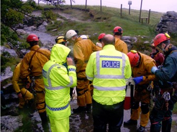 Rescue operation at Long Churn Cave, Aug 10 2011