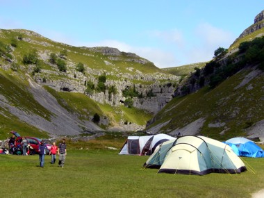 Camping at Gordale Scar