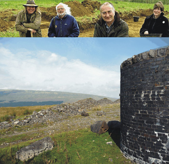 Time Team site: Air shaft and spoil heaps above Rise Hill