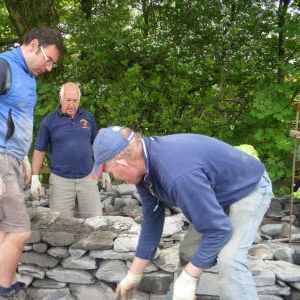 Dry stone wallers in action
